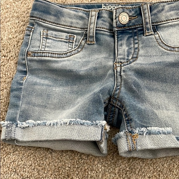 Hippie Girl Regular Rise Distressed Denim Adjustable Shorts - Picture 3 of 6